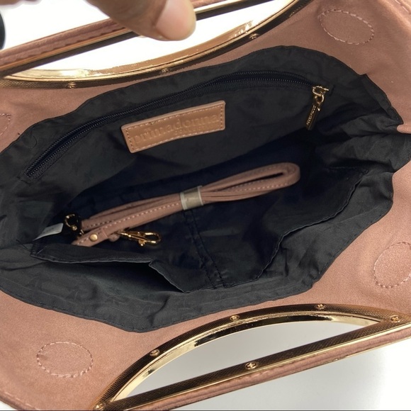 Primadonna Collection Mauve Rose Microsuede Magnetic Closure Clutch Purse - Picture 7 of 10